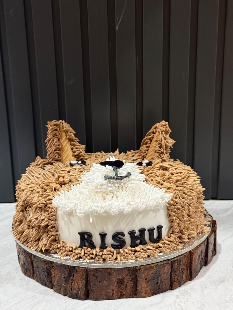 pravshi cakes dog theme custom birthday cake rishu