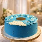 pravshi cakes elegant blue buttercream birthday cake